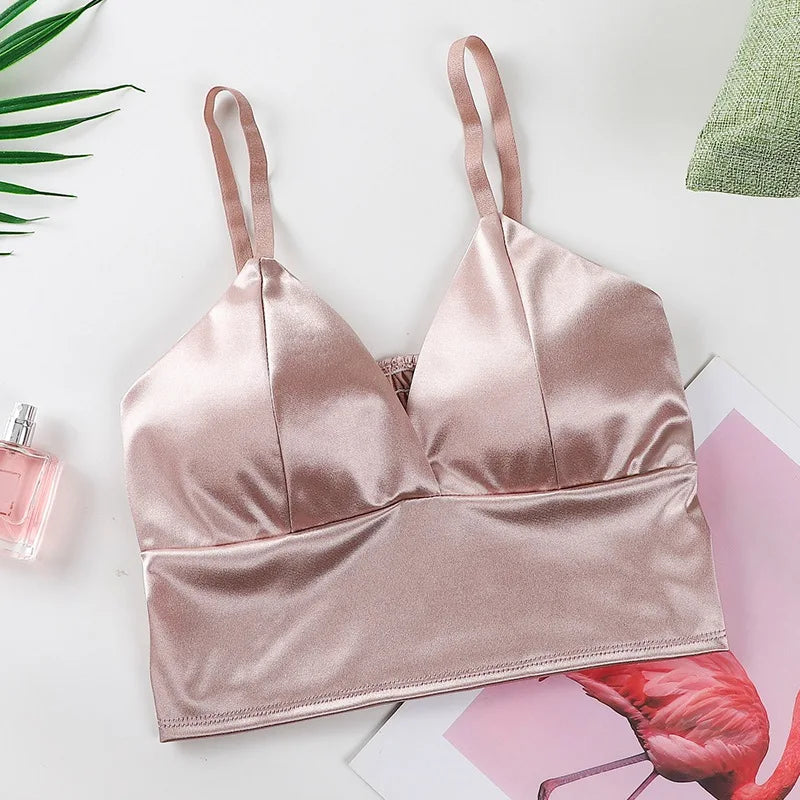 Sexy V-Neck Bras Beauty Backs Wrap Chest Wireless Women Bras Lingeries Summer Tube Tops Underwear