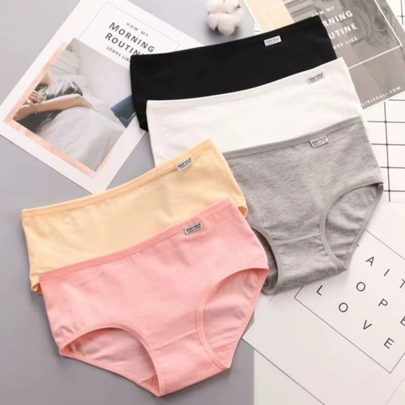 3Pcs/Lot plus Size Panties for Women'S Underwear Cotton Girls Briefs Solid Color Sexy Lingeries Female Shorts Underpant 3XL/4XL