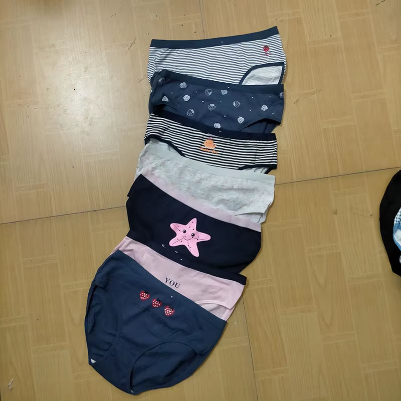 7Pcs/Set Panties Women'S Cotton plus Size Underwear Girls Briefs Seamless Sexy Lingeries Panty Female Print Underpant for Women