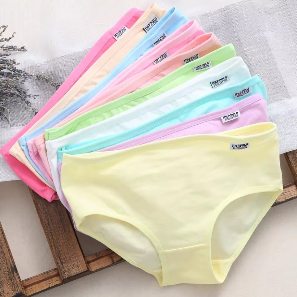 3Pcs/Lot plus Size Panties for Women'S Underwear Cotton Girls Briefs Solid Color Sexy Lingeries Female Shorts Underpant 3XL/4XL