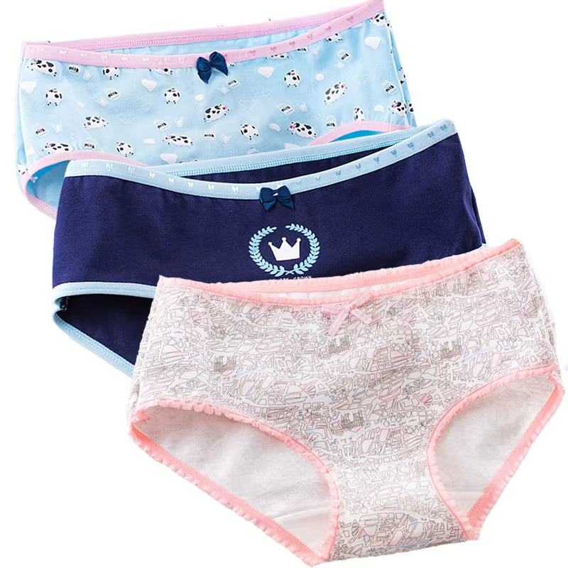 3Pcs/Lot Underwear Women'S Panties Girls Cotton Briefs Seamless Panty Breathable Bow plus Size Underpants Female Sexy Lingeries