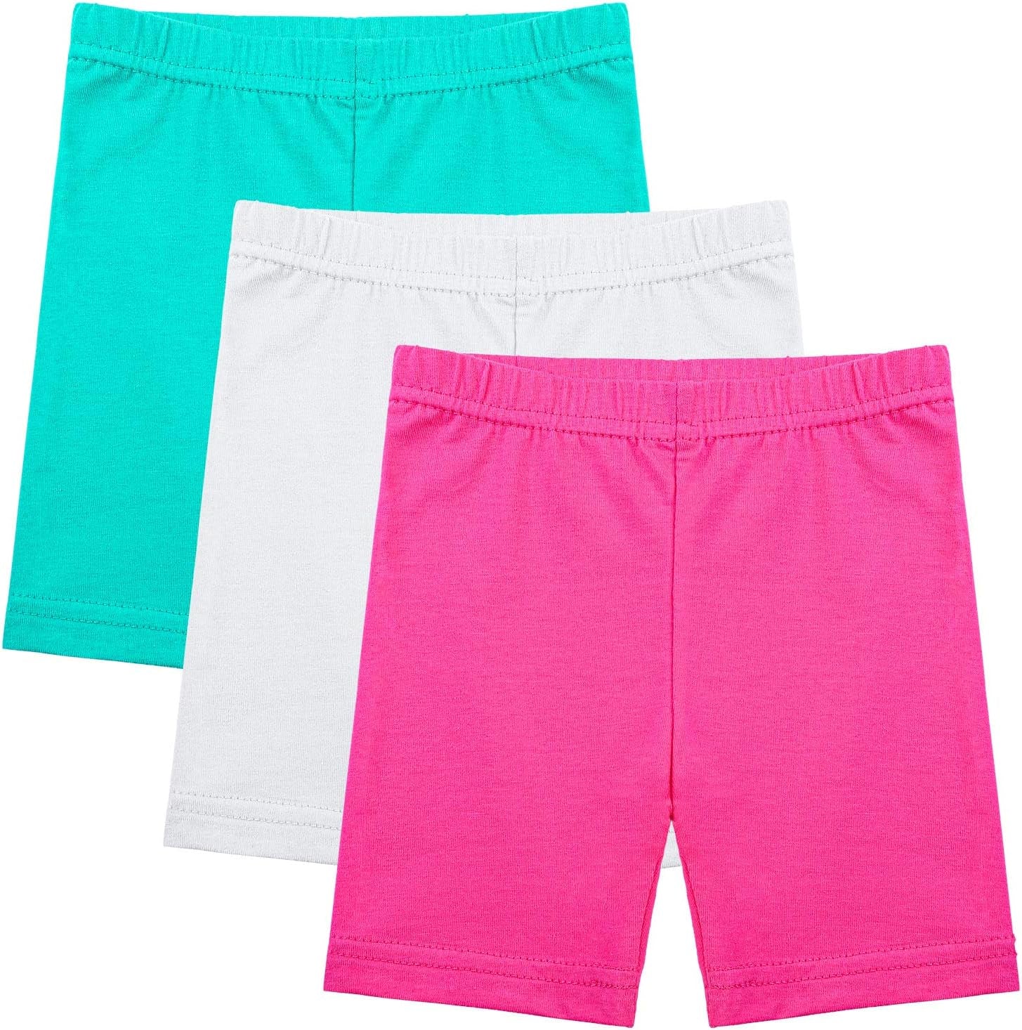 3 Pack Girls Dance Shorts Bike Shorts Long Shorts Breathable and Safety