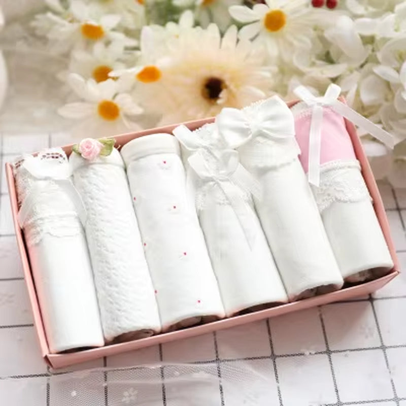 6 Pcs/ Underwear Women Girls Panties Ladies Underwear Briefs Panties Women Lace Lingeries Cueca Calcinhas Shorts Underpant