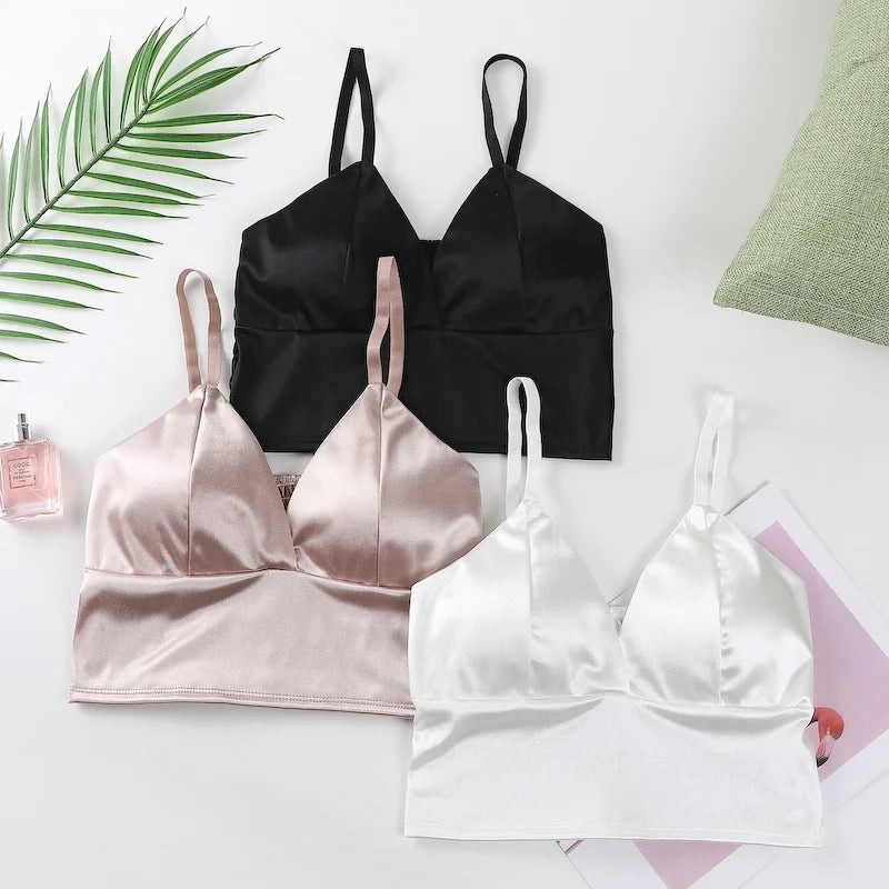 Sexy V-Neck Bras Beauty Backs Wrap Chest Wireless Women Bras Lingeries Summer Tube Tops Underwear