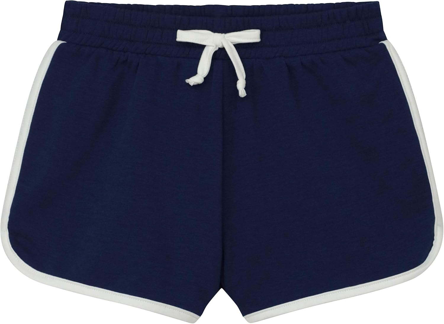 Girls 4 Piece Active Performance Dolphin Shorts with Faux Drawstring, Sports Running Shorts for Kids