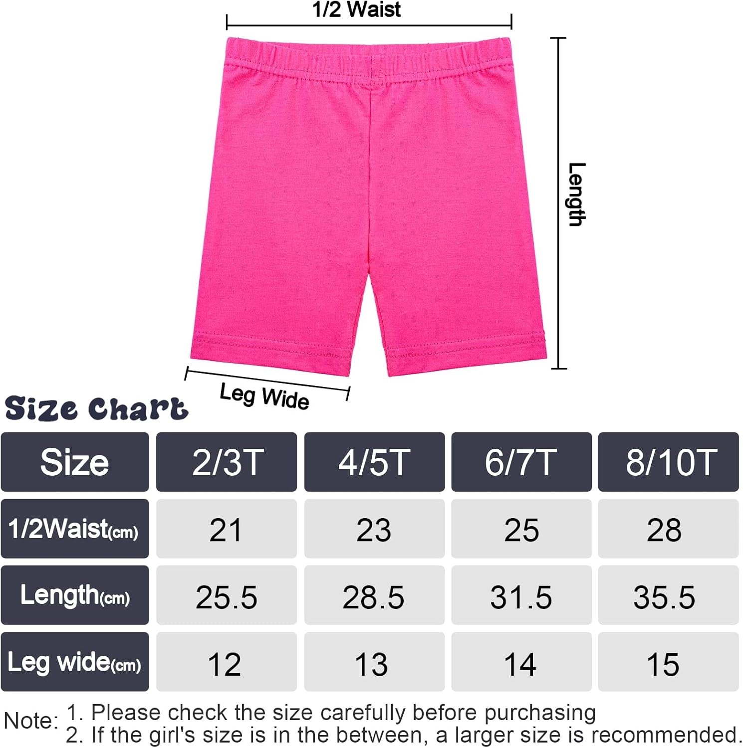 3 Pack Girls Dance Shorts Bike Shorts Long Shorts Breathable and Safety