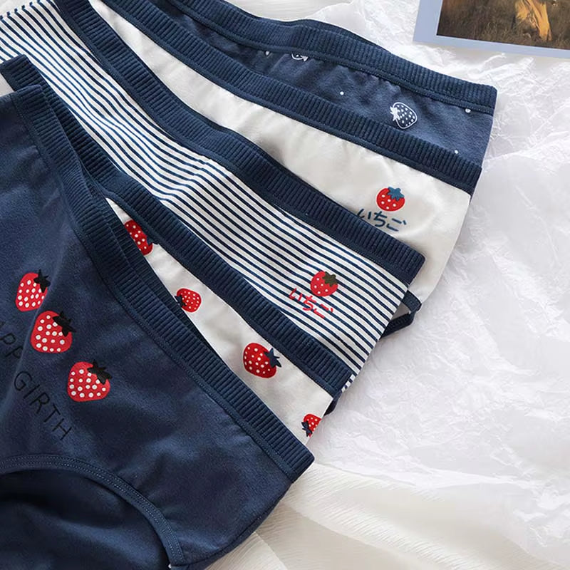 7Pcs/Set Panties Women'S Cotton plus Size Underwear Girls Briefs Seamless Sexy Lingeries Panty Female Print Underpant for Women