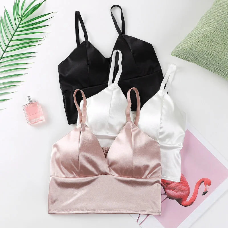 Sexy V-Neck Bras Beauty Backs Wrap Chest Wireless Women Bras Lingeries Summer Tube Tops Underwear