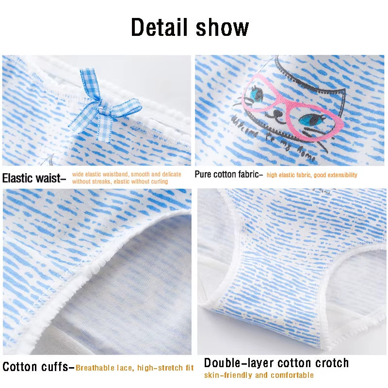 3Pcs/Lot Underwear Women'S Panties Girls Cotton Briefs Seamless Panty Breathable Bow plus Size Underpants Female Sexy Lingeries