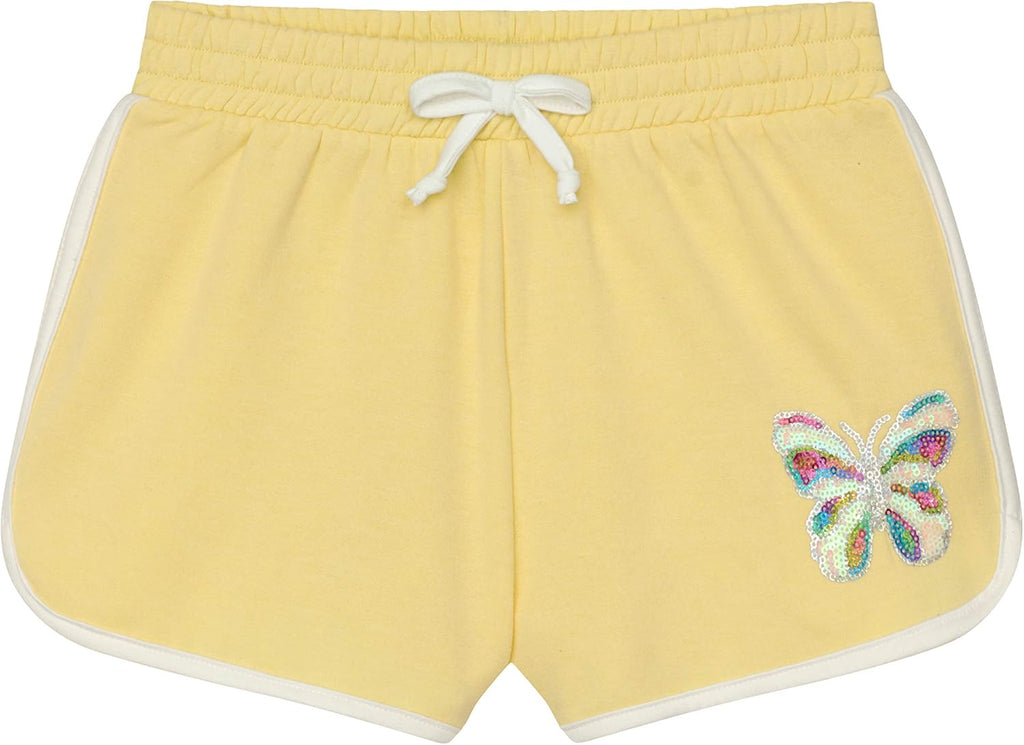 Girls 4 Piece Active Performance Dolphin Shorts with Faux Drawstring, Sports Running Shorts for Kids