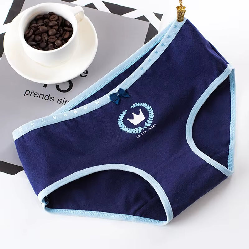 3Pcs/Lot Underwear Women'S Panties Girls Cotton Briefs Seamless Panty Breathable Bow plus Size Underpants Female Sexy Lingeries
