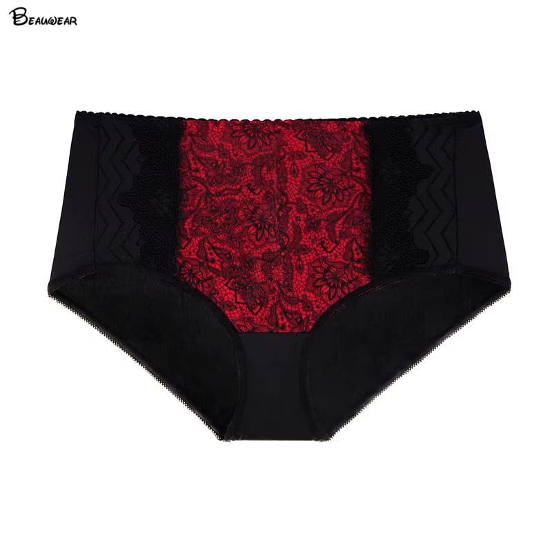XL-6XL High-Rise Women Panties Floral Lace Briefs Ladies Sexy Lace Panties Underwear Breathable Underpants Lingeries