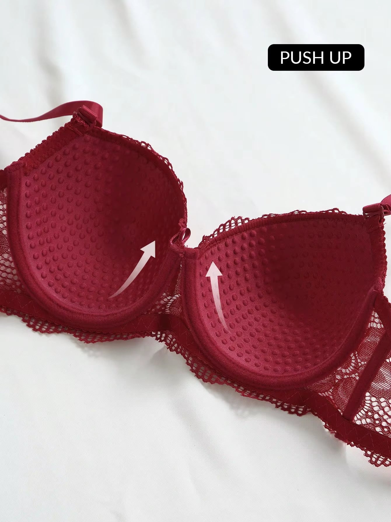 Transparent Floral Two Pieces Bras Panties Set Clothing Sexy Underwire Push up Lingeries for Women A2123