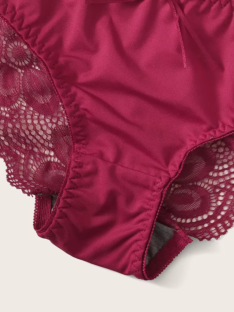 Transparent Floral Two Pieces Clothing Underwire Push up Lingeries for Woman A2123